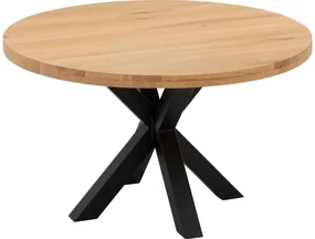 Goossens Eettafel Blade, Strak blad rond 140 x 140 cm 6 cm dik