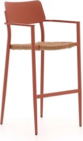 Barkruk tuin | Bellagio  Cino | Wicker (vlechtwerk) | Rood | Tuinstoel | Stapelbaar | Kees Smit Tuinmeubelen