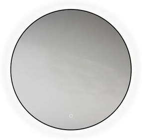 Looox Mirror collection spiegel - rond 80cm - ind.LED verl. sp.verw. m.black SPMBLR800