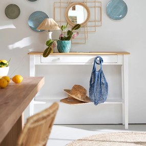 Console 1 lade in massief dennenhout, Alvina