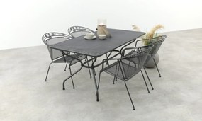 Royal Garden Elegance stapelbare tuinset strekmetaal 160x90 cm.
