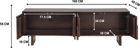 TV Meubel Met Organisch Patroon - 160x40x55cm.