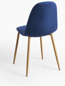 Set 4 Teok Stoffen Stoelen