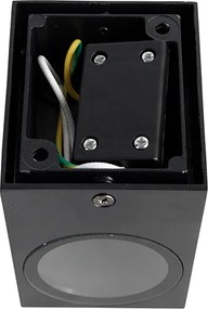 Moderne wandlamp zwart GU10 50mm IP44 - Baleno