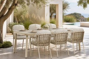 Tuinset 6 personen 220 cm Rope Zand/Beige Lifestyle Garden Furniture Morano/Tavano