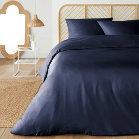 Bedset in recycled microvezel, rechthoekige kussensloop