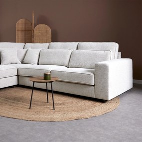 Hoekbank Met Dubbele Rugkussens Beige L