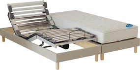 Elektrische bedset met stoffen latten, schuimmatras, stevige ondersteuning en poten