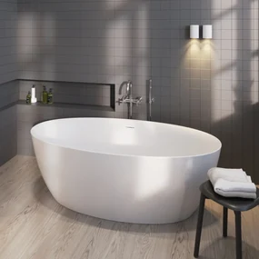 Sanigoods Carini vrijstaand bad 170x80cm wit glans