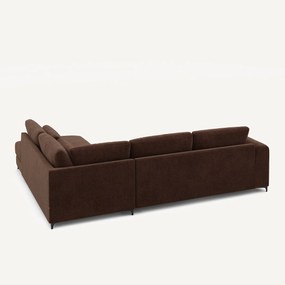 Omvormbare hoekbank rechts in chenille fluweel, Marsile