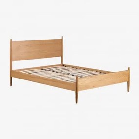 Indira Houten Bed Natuurlijk Hout & 160 X 200 Cm & Zonder Matras - Sklum