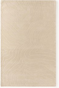 Handgetuft hoog-laag wollen vloerkleed Aaron