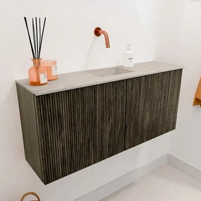 Mondiaz Joya DLux 90cm toiletmeubel shadow met wastafel faye midden zonder kraangat opalo