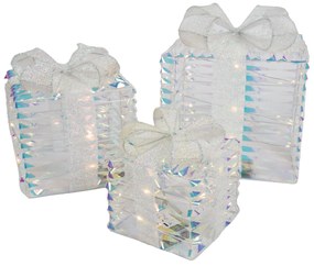 Set van 3 kerst regenboog cadeaus incl. LED - Niji