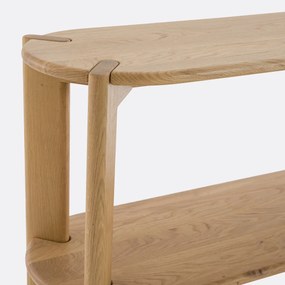 Wandtafel met 3 legplanken in massief eik, Elmo