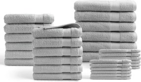 Handdoeken 30 delig set – Hotel Collectie – licht grijs