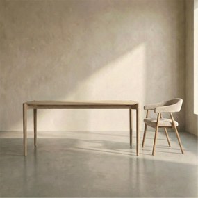 Moderne Eettafel Licht Eiken 200 X 90 Cm - 200 X 90cm.