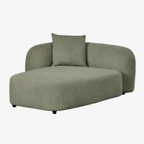 Linker Chaise Longue Voor Modulaire Bank In Chenille Coco Stof Chenille Groen – Salie - Sklum