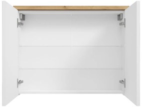 Fontana Basic spiegelkast 80cm met 2 deuren warm eiken