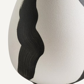 Vaas in mat keramiek, H33 cm, Skall