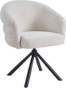 Moderne Draaibare Eetkamerstoel Beige