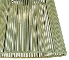Japandi buiten plafondlamp met groen touw IP54 - JaylaJapandi E27 IP54 Buitenverlichting rond