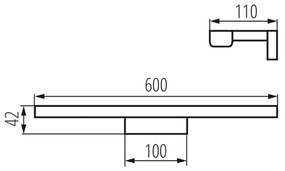 Sapho Asten spiegellamp 60cm chroom