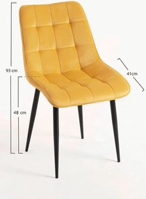 Pack 4 Cade Fluwelen Stoelen