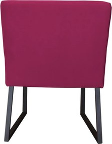 Eetkamerstoel - Amsterdam - geschikt voor ronde tafel - stof Element fuchsia 19