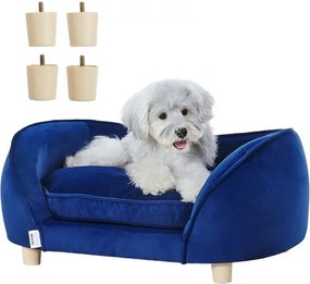 VEVOR Huisdierenbank, Hondenbank voor Middelgrote Honden en Katten, Zacht Fluwelen Hondenbed, Draagbaar Kattenbed (37 kg), Hondenbed, Huisdierbed Donkerblauw