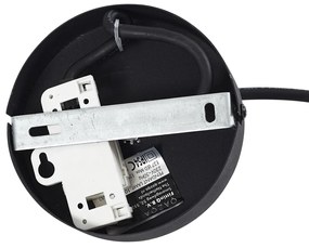 Buiten hanglamp zwart met groene kap van touw IP44 - Cava Jayla