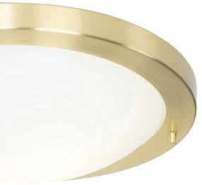 Buitenlamp met dimmer Smart plafonnière goud 31 cm IP44 incl. Wifi A60 - Yuma Modern E27 IP44 Buitenverlichting rond
