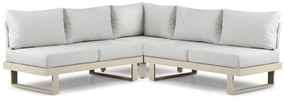 Hoek loungeset 5 personen Aluminium Taupe Lifestyle Garden Furniture Lorenzo