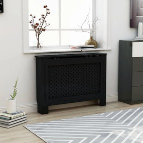 vidaXL Radiatorombouw 112x19x81 cm MDF zwart