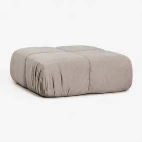 Vacuumverpakte Bouclé Poef Kendall Bouclé Chocoladebruin - Sklum
