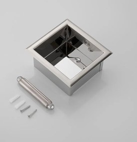 Saniclear Exclusive inbouw toiletrol houder zonder klep rvs