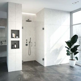 Brauer JC profielloze pendeldeuren 100cm gunmetal geborsteld