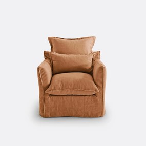 Fauteuilhoes in linnen Odna