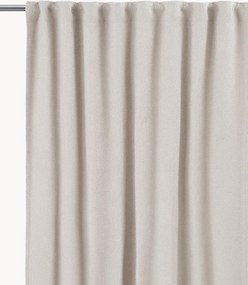 Bouclé ondoorzichtige multibandgordijnen Gina, 2-delig, B 140 cm