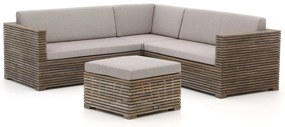 Hoek loungeset ROUGH  | 5 personen | Loungeset Old Teak Greywash | Hoekbank Teakhout | 210x210cm | Kees Smit Tuinmeubelen