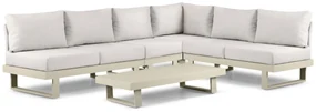 Hoek loungeset 6 personen Aluminium Taupe Lifestyle Garden Furniture Lorenzo