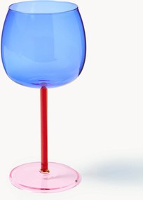 Mondgeblazen rode wijnglazen Karisa, 4-delig