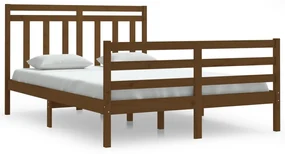 vidaXL Bedframe massief hout honingbruin 140x200 cm