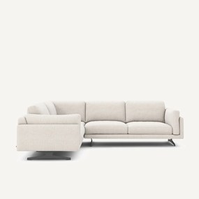 Hoekbank in gespikkeld canvas, CÉSAR