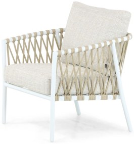 Stoel en Bank Loungeset 5 personen Aluminium/rope Wit  Lifestyle Garden Furniture Feraro