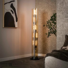 Glazen Buis Vloerlamp Amberglas