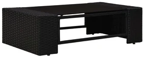 vidaXL 8-delige Loungeset poly rattan zwart