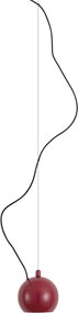 Design hanglamp rood voor railsysteem 1-fase - Slimline Sara