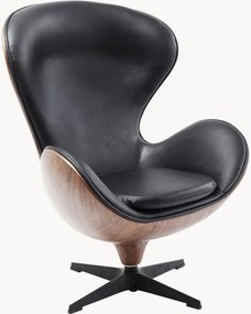 Gestoffeerde draaibare loungefauteuil Lounge met houten frame