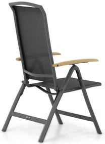 Tuinset Ronde Tuintafel 4 personen 120 cm Aluminium/Textileen /Aluminium/textileen Grijs  Lifestyle Garden Furniture Rosello/Fabriano
